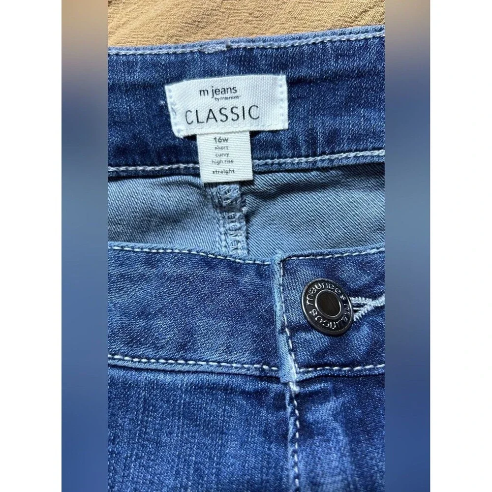 Maurice’s Short High Rise Curvy Women’s Jeans Straight NWT Dark Blue Size 16